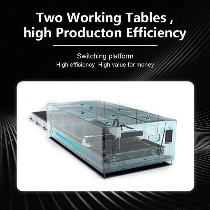 Factory Manufacturer Automatic Exchange Platform Fiber Laser Cutting Machine